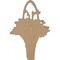Ekena Millwork 4 1/4"W x 6 1/4"H x 7/8"P Flower Basket Center Onlay ONL04X06X01FL - alternate 4